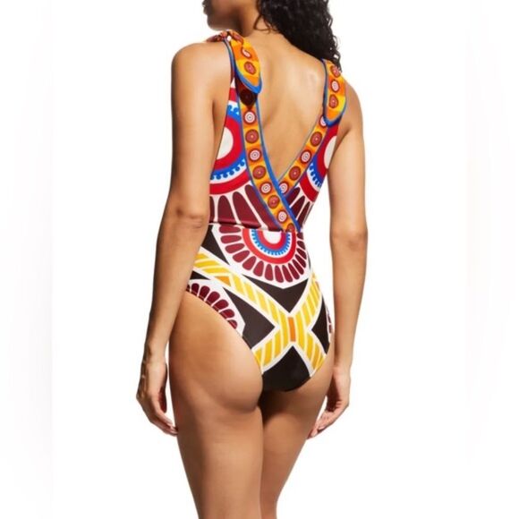 La DoubleJ Hazzard Swimsuit in Solar Placee XS $420 NWT Multicolor Print - Picture 14 of 16